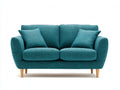 Canapé 2 places-tissu-168x88x86 cm-bleu canard-style scandinave